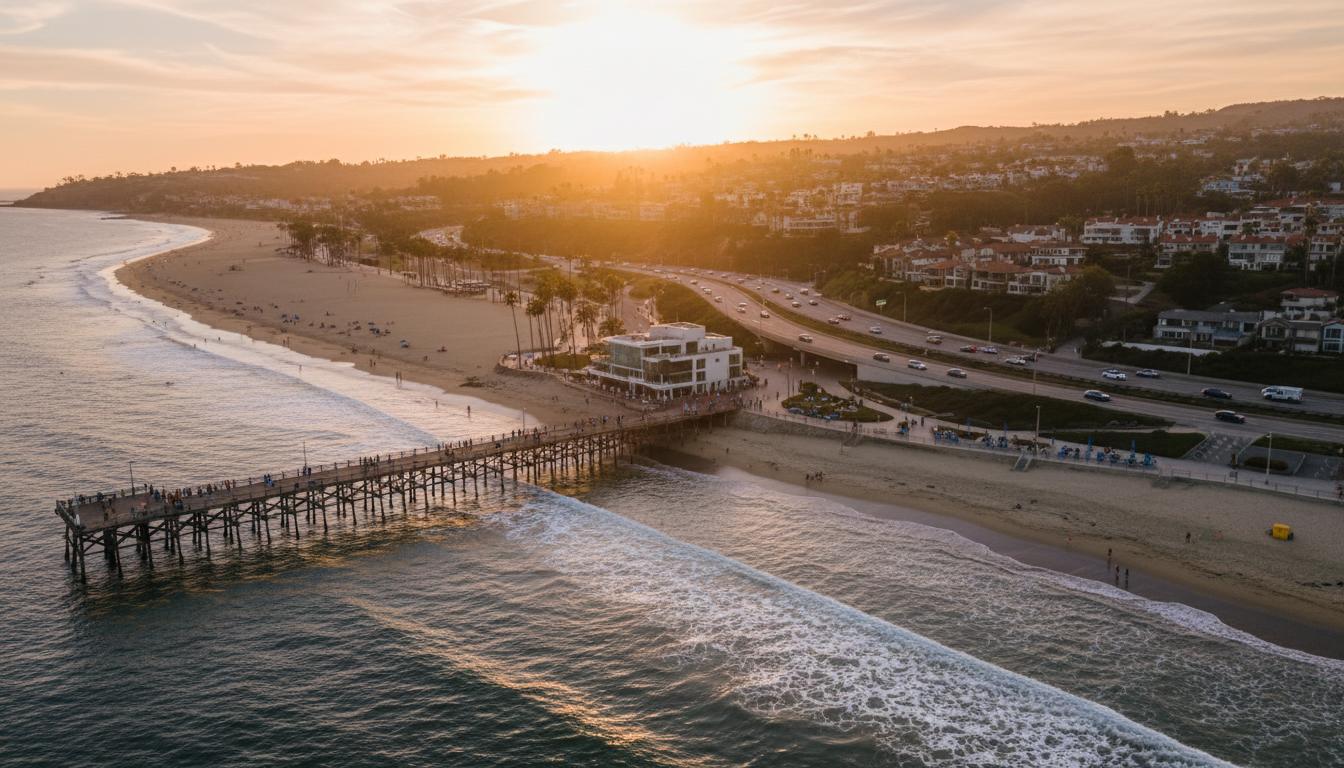 Coastal community aerial view